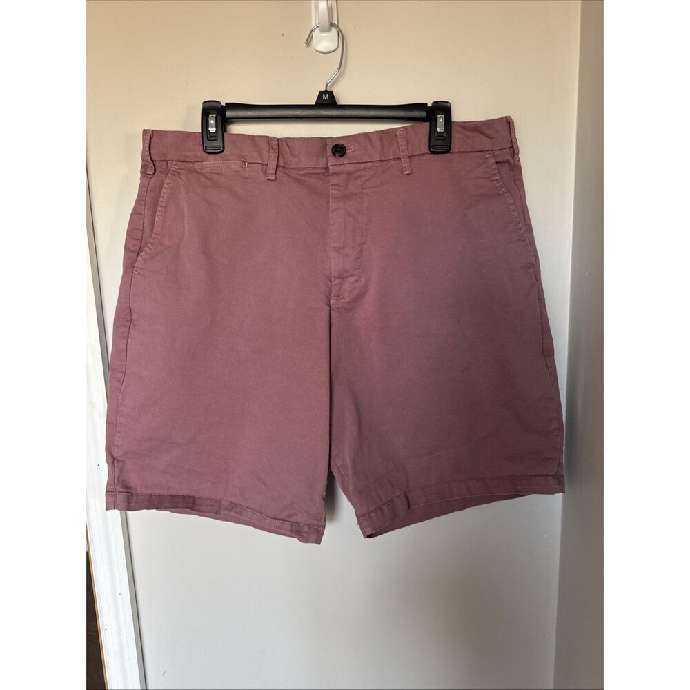 Gap Classic Chino Shorts Mens Size 36 Flat Front Pink  & Beige 10” Inseam 2pair